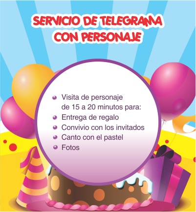 Servicio de Telegrama con Personajes